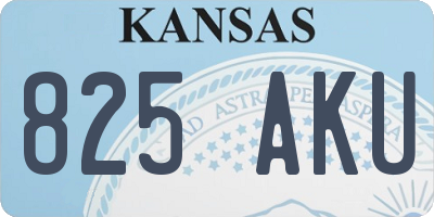 KS license plate 825AKU