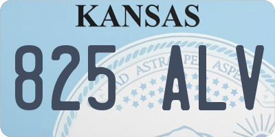 KS license plate 825ALV