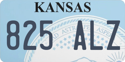 KS license plate 825ALZ