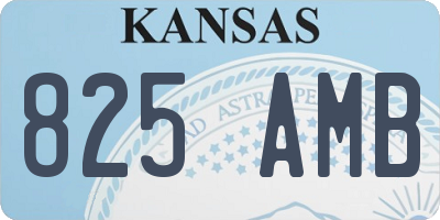 KS license plate 825AMB