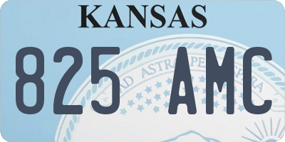 KS license plate 825AMC