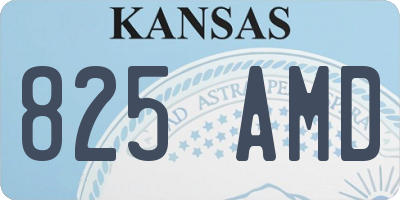 KS license plate 825AMD