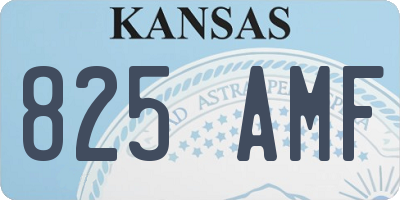 KS license plate 825AMF