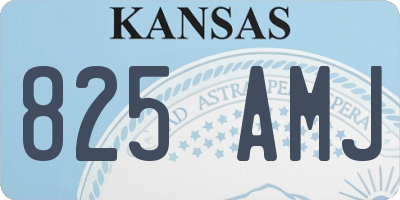 KS license plate 825AMJ