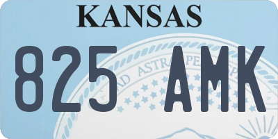 KS license plate 825AMK