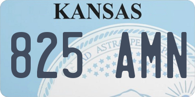 KS license plate 825AMN