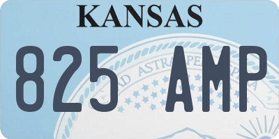 KS license plate 825AMP