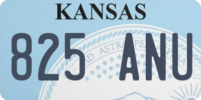 KS license plate 825ANU