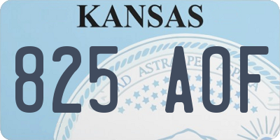KS license plate 825AOF