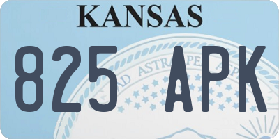 KS license plate 825APK