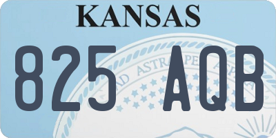 KS license plate 825AQB