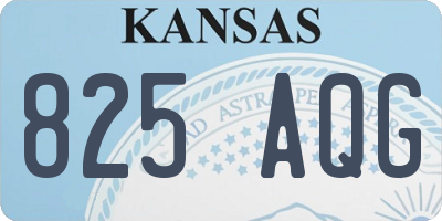 KS license plate 825AQG