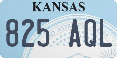 KS license plate 825AQL