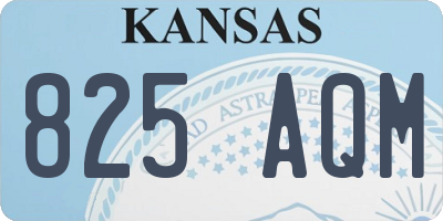 KS license plate 825AQM
