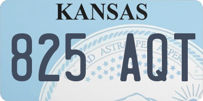 KS license plate 825AQT