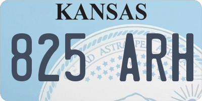 KS license plate 825ARH