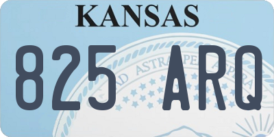 KS license plate 825ARQ