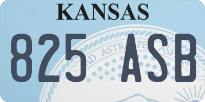 KS license plate 825ASB
