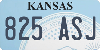 KS license plate 825ASJ