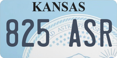 KS license plate 825ASR