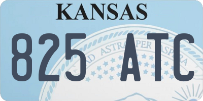 KS license plate 825ATC