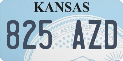 KS license plate 825AZD