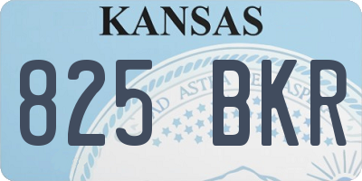 KS license plate 825BKR