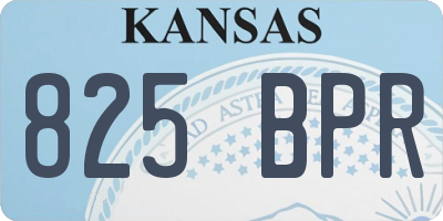 KS license plate 825BPR