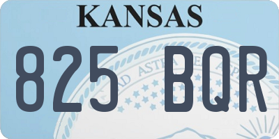 KS license plate 825BQR