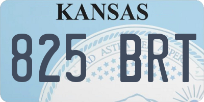 KS license plate 825BRT