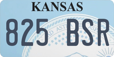 KS license plate 825BSR