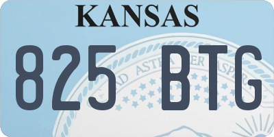 KS license plate 825BTG