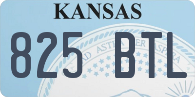 KS license plate 825BTL