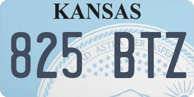 KS license plate 825BTZ