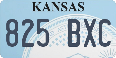 KS license plate 825BXC