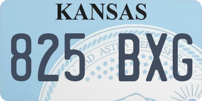 KS license plate 825BXG