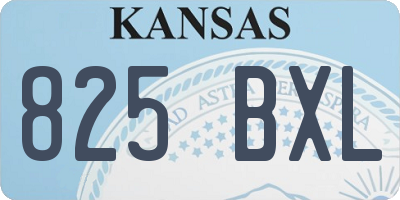 KS license plate 825BXL
