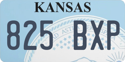 KS license plate 825BXP