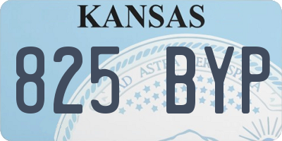 KS license plate 825BYP
