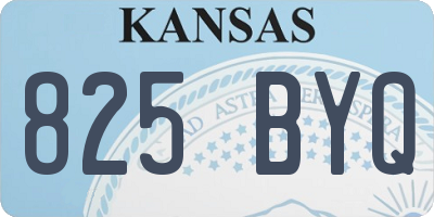 KS license plate 825BYQ
