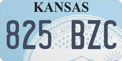 KS license plate 825BZC