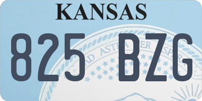 KS license plate 825BZG