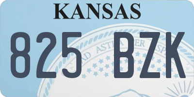 KS license plate 825BZK