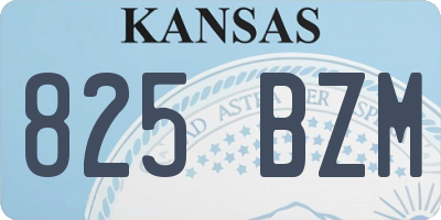 KS license plate 825BZM