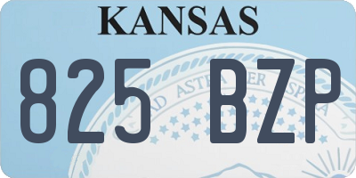 KS license plate 825BZP