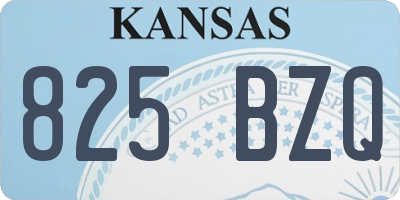 KS license plate 825BZQ