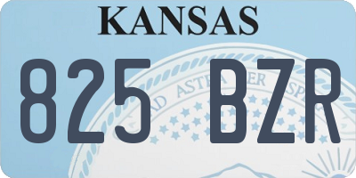 KS license plate 825BZR