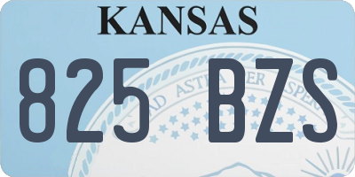 KS license plate 825BZS