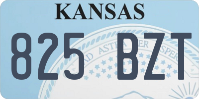 KS license plate 825BZT