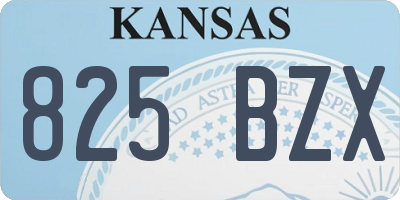 KS license plate 825BZX